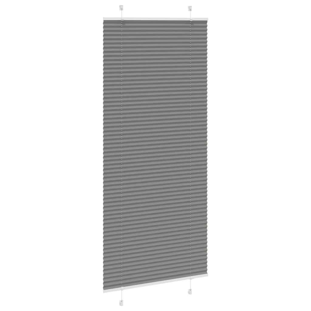 vidaXL Πλισέ περσίδα Ανθρακί 85x200 cm Πλάτος υφάσματος 84,4 cm