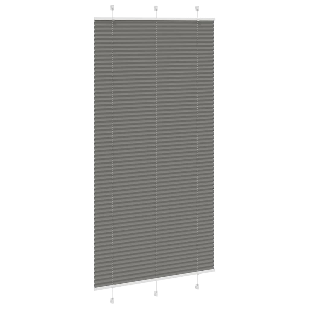 vidaXL Πλισέ περσίδα Ανθρακί 110x200 cm Πλάτος υφάσματος 109,4 cm