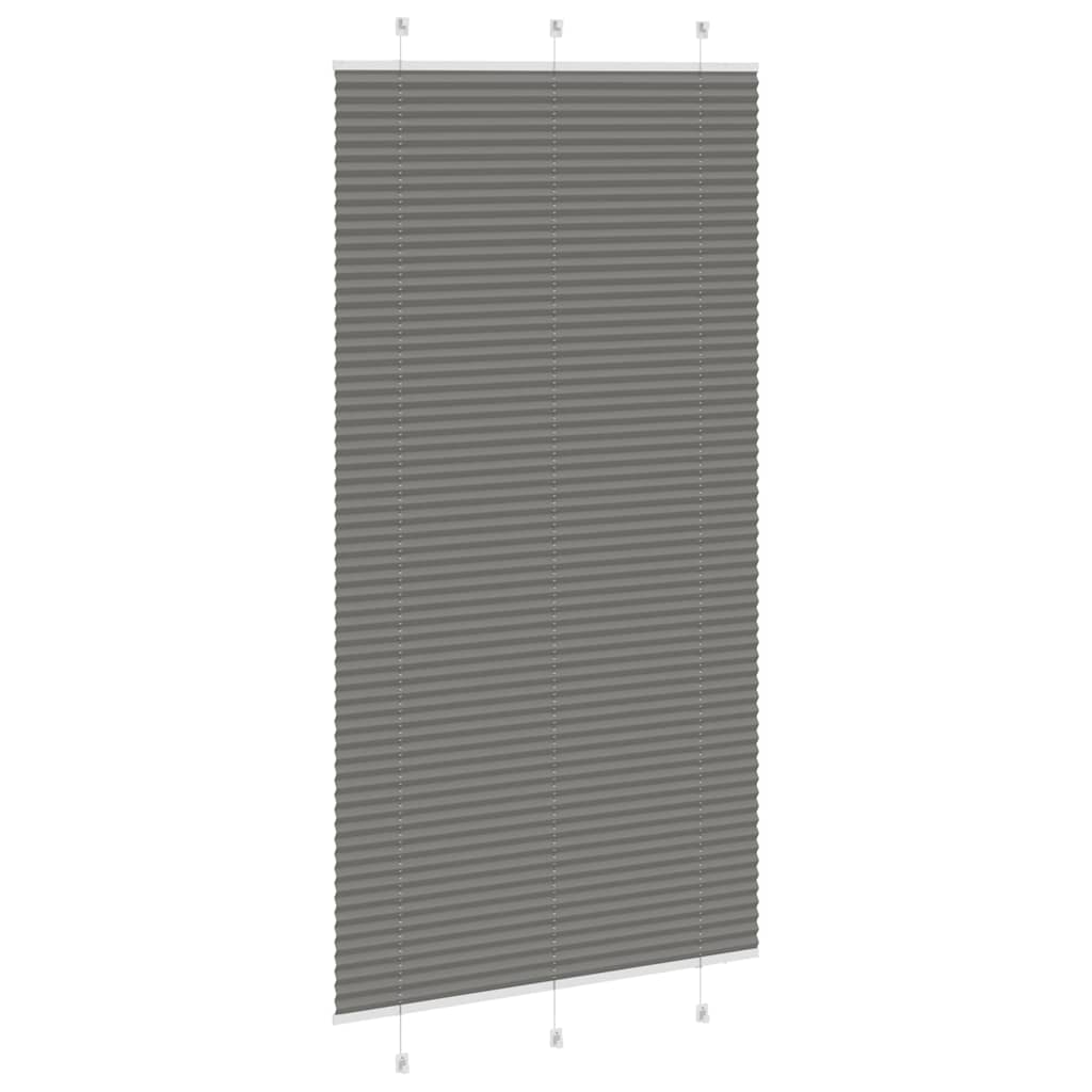 vidaXL Πλισέ περσίδα Ανθρακί 110x200 cm Πλάτος υφάσματος 109,4 cm