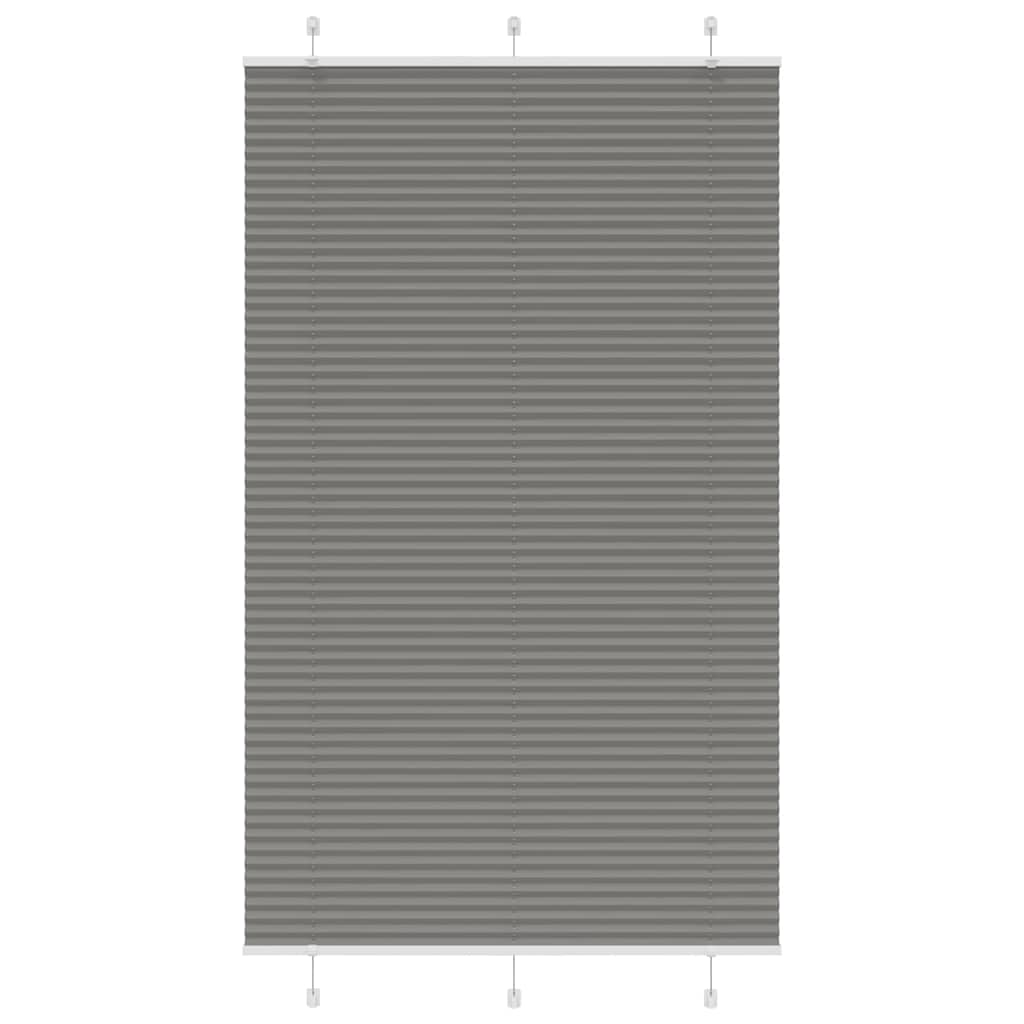 vidaXL Πλισέ περσίδα Ανθρακί 115x200 cm Πλάτος υφάσματος 114,4 cm