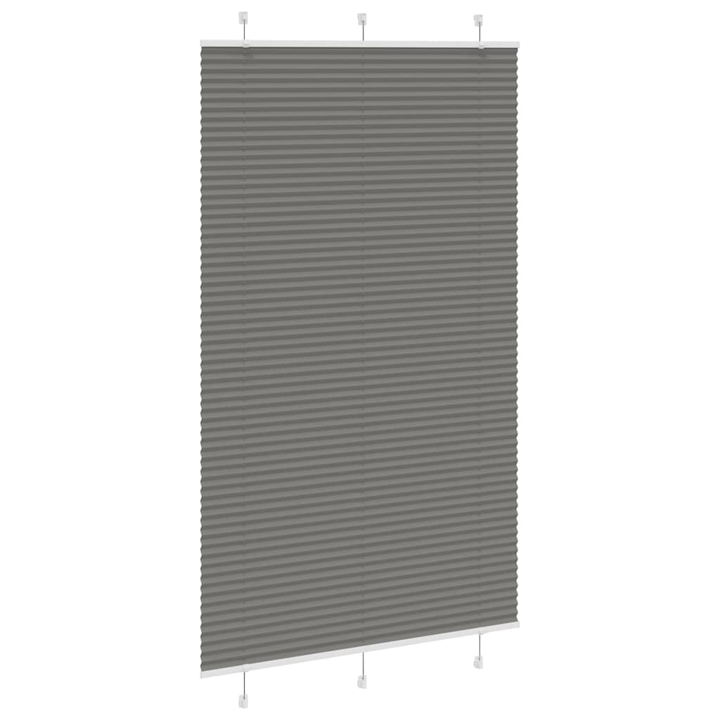 vidaXL Πλισέ περσίδα Ανθρακί 115x200 cm Πλάτος υφάσματος 114,4 cm