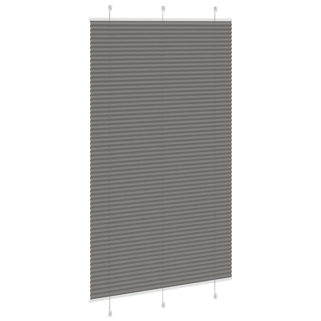 vidaXL Πλισέ περσίδα Ανθρακί 115x200 cm Πλάτος υφάσματος 114,4 cm