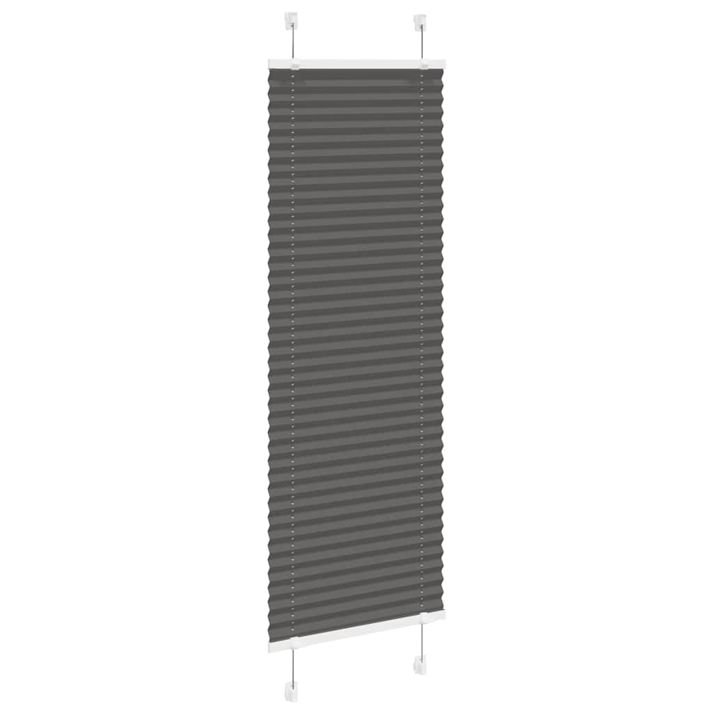 vidaXL Πλισέ περσίδα Μαύρο 40x100 cm Πλάτος υφάσματος 39,4 cm