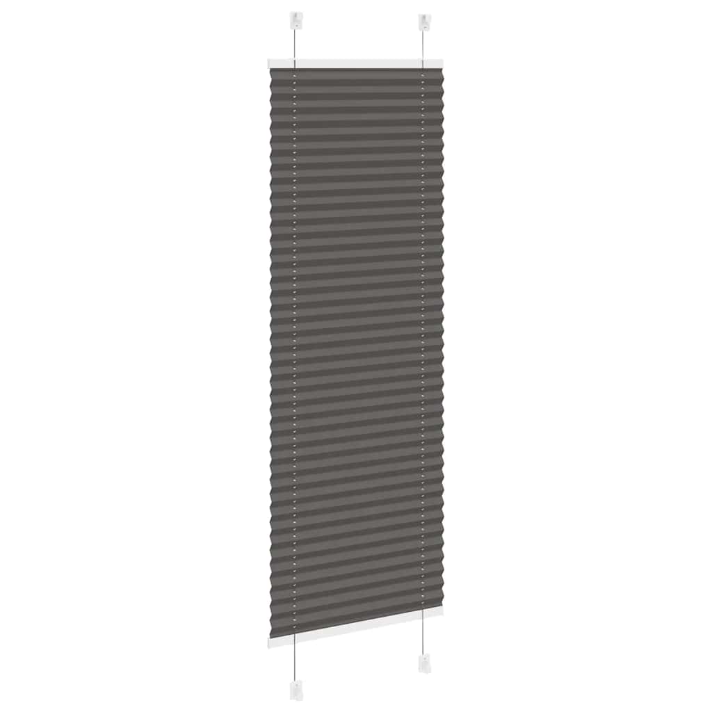 vidaXL Πλισέ περσίδα Μαύρο 40x100 cm Πλάτος υφάσματος 39,4 cm