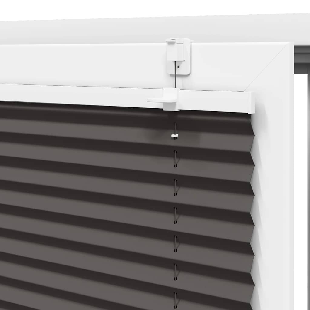 vidaXL Πλισέ περσίδα Μαύρο 45x100 cm Πλάτος υφάσματος 44,4 cm