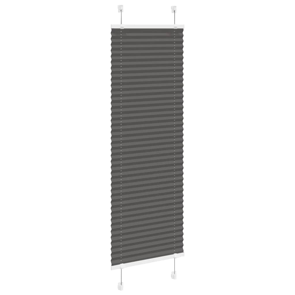 vidaXL Πλισέ περσίδα Μαύρο 50x100 cm Πλάτος υφάσματος 49,4 cm