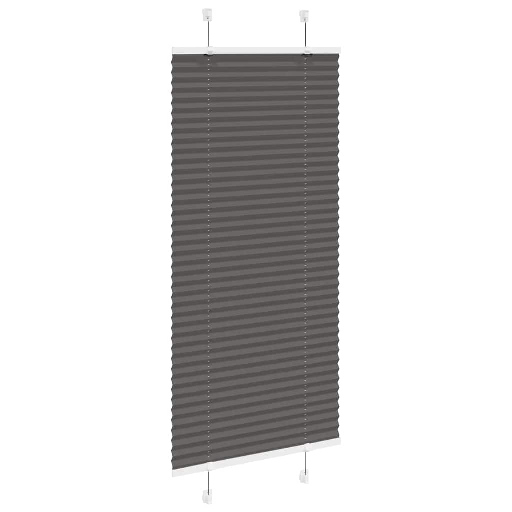 vidaXL Πλισέ περσίδα Μαύρο 65x100 cm Πλάτος υφάσματος 64,4 cm