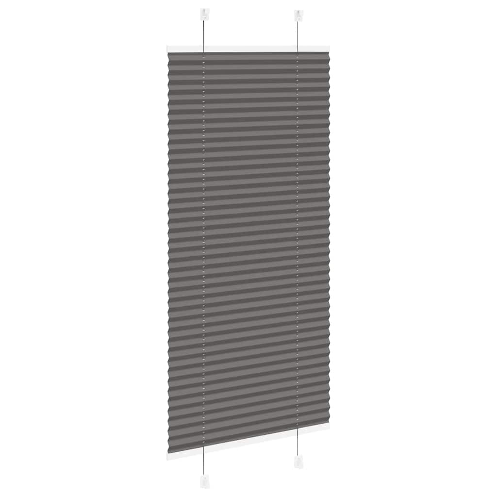 vidaXL Πλισέ περσίδα Μαύρο 65x100 cm Πλάτος υφάσματος 64,4 cm