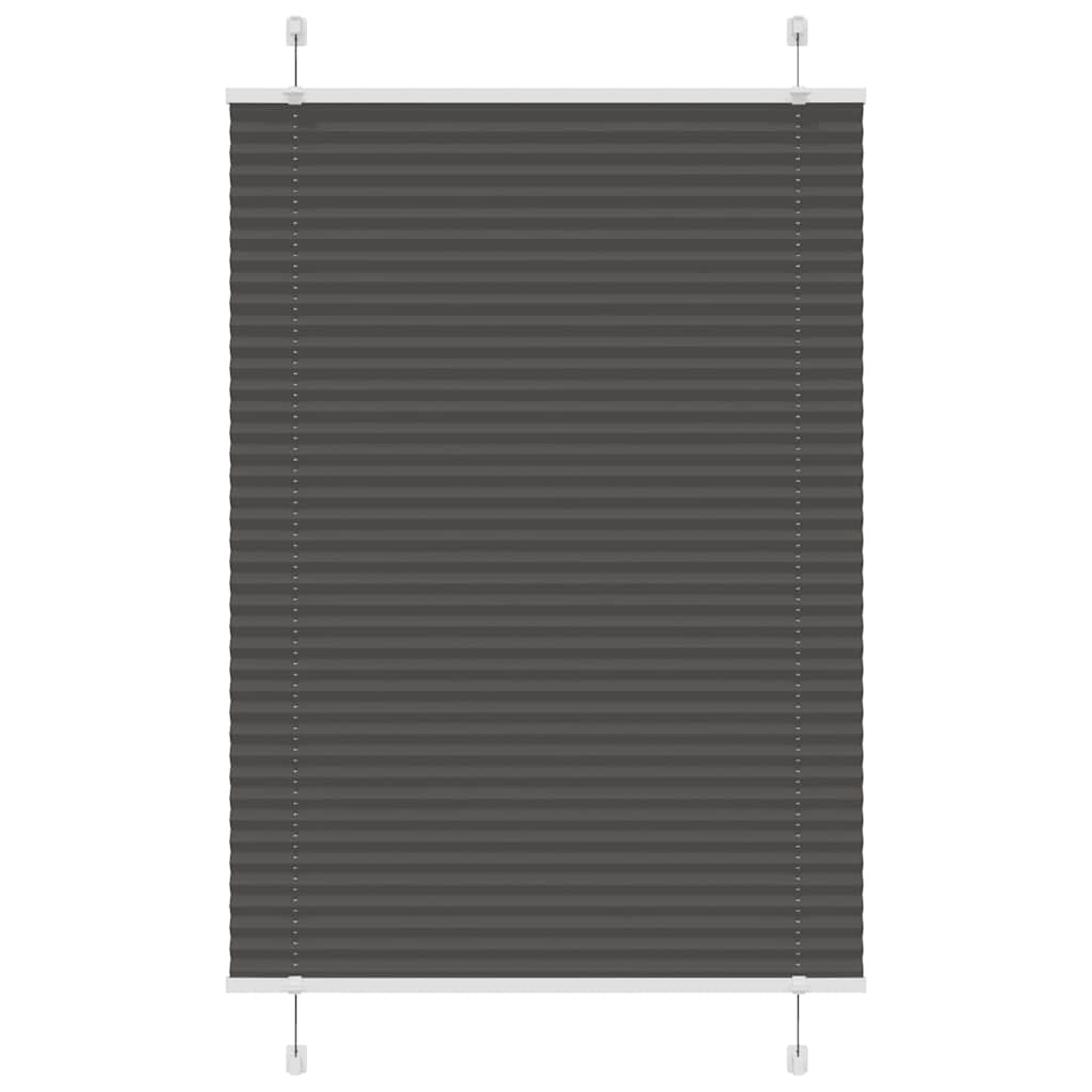 vidaXL Πλισέ περσίδα Μαύρο 95x100 cm Πλάτος υφάσματος 94,4 cm