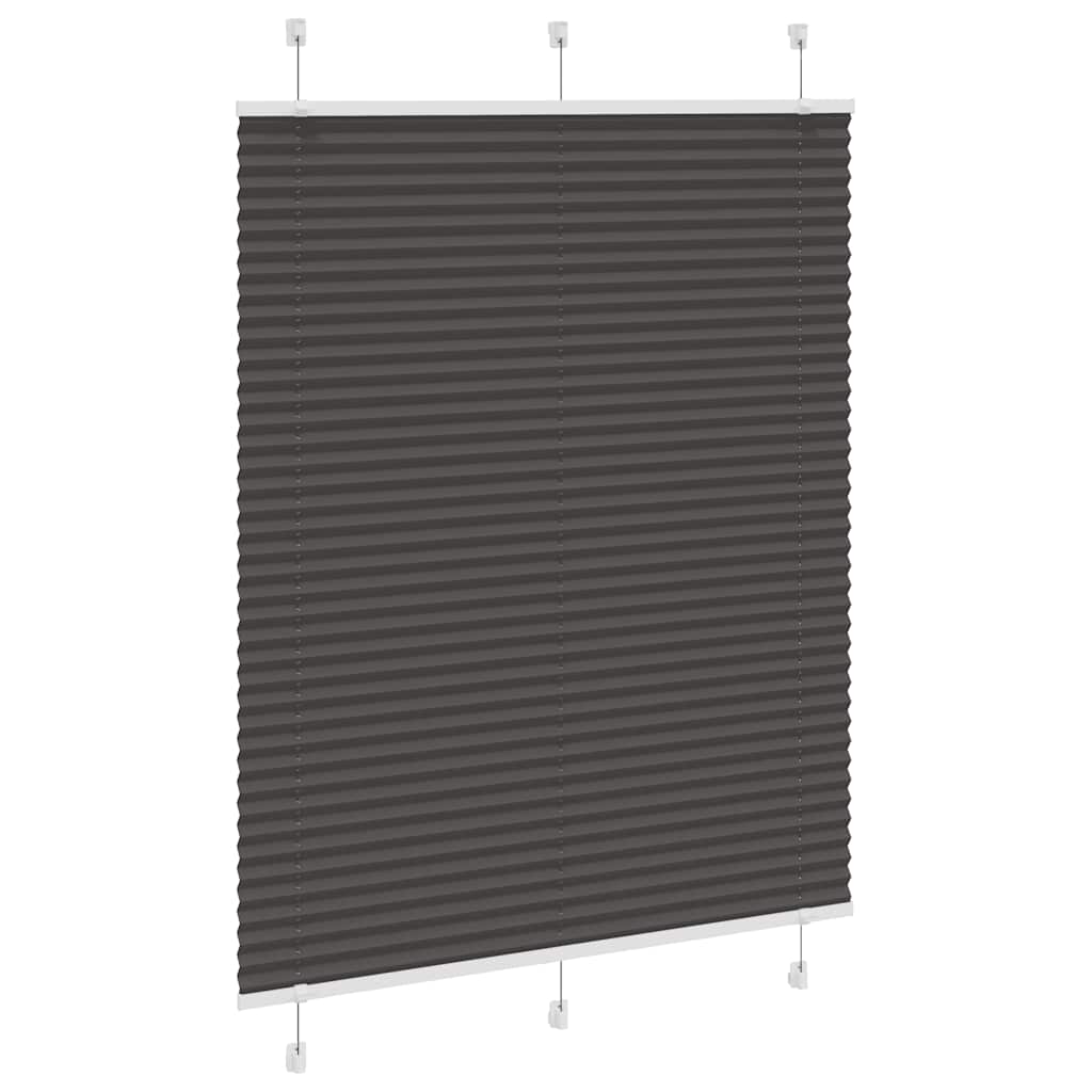 vidaXL Πλισέ περσίδα Μαύρο 110x100 cm Πλάτος υφάσματος 109,4 cm