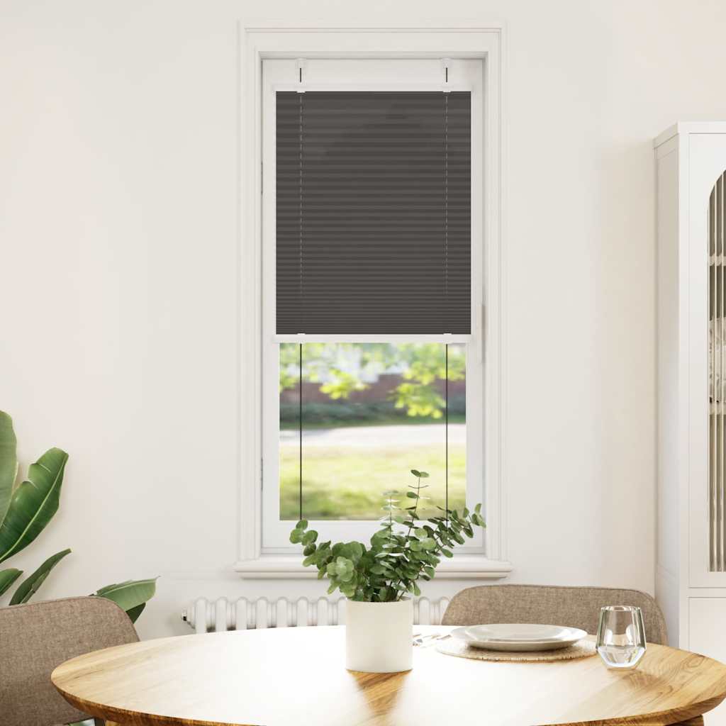 vidaXL Πλισέ περσίδα Μαύρο 45x150 cm Πλάτος υφάσματος 44,4 cm