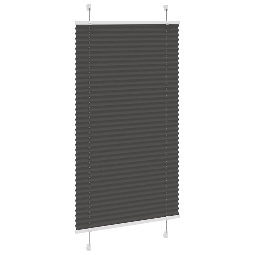 vidaXL Πλισέ περσίδα Μαύρο 70x150 cm Πλάτος υφάσματος 69,4 cm
