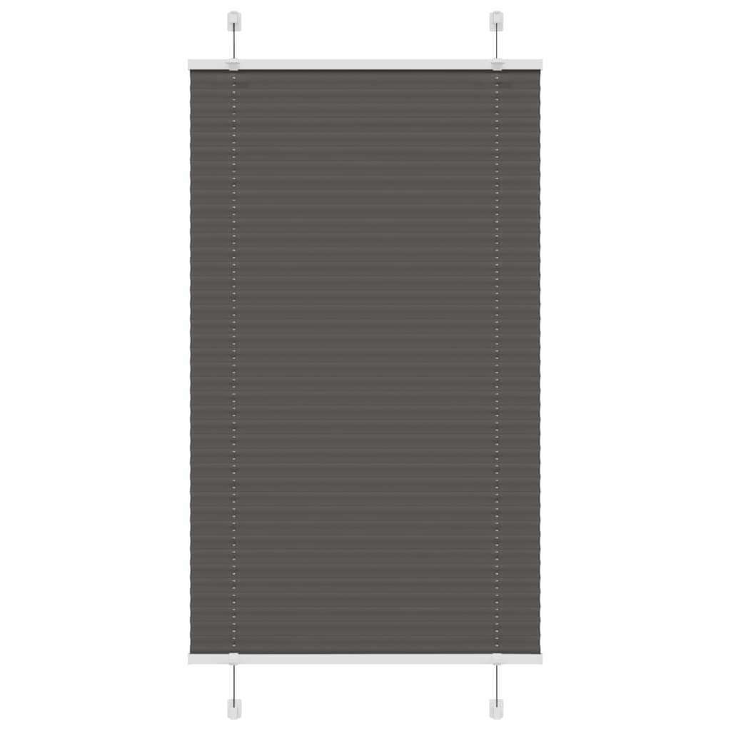 vidaXL Πλισέ περσίδα Μαύρο 80x150 cm Πλάτος υφάσματος 79,4 cm