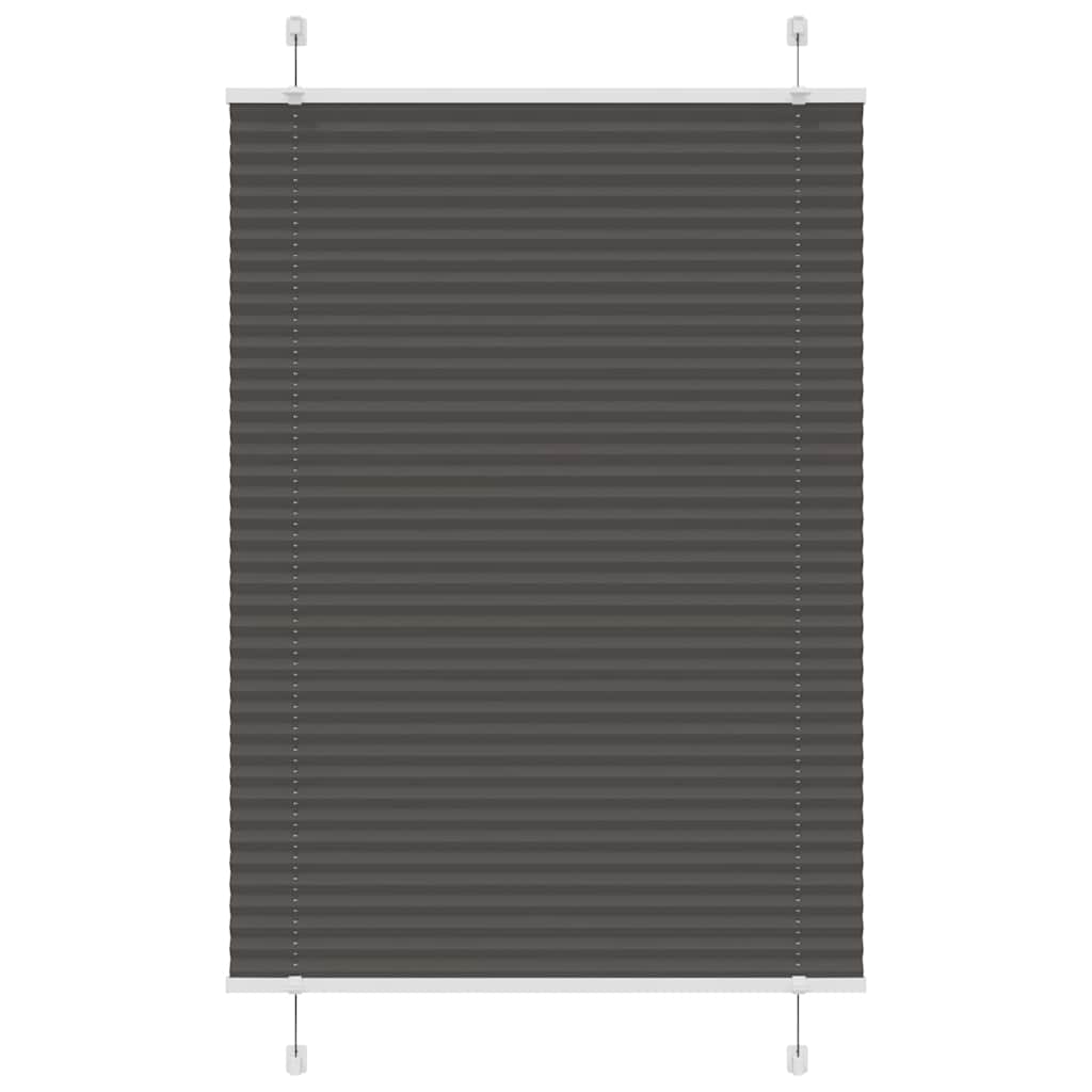 vidaXL Πλισέ περσίδα Μαύρο 85x150 cm Πλάτος υφάσματος 84,4 cm