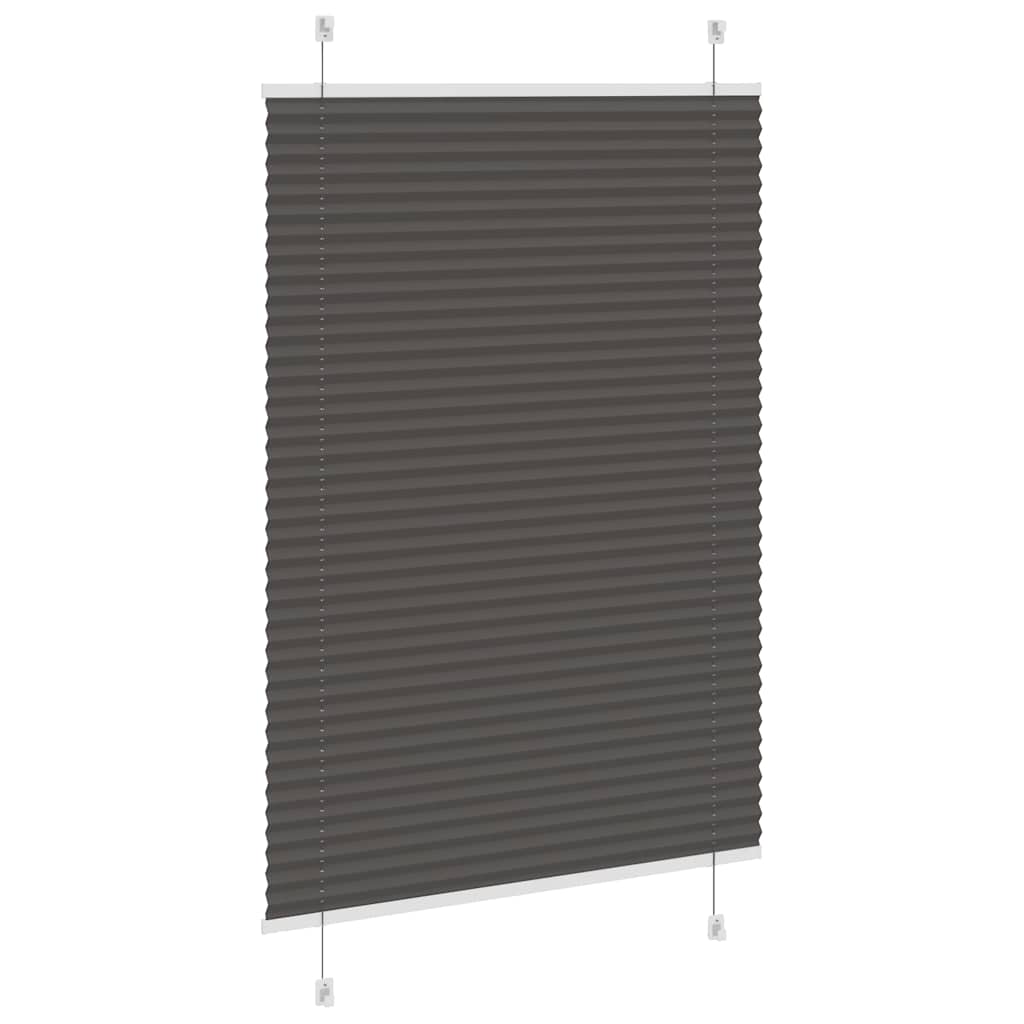 vidaXL Πλισέ περσίδα Μαύρο 95x150 cm Πλάτος υφάσματος 94,4 cm