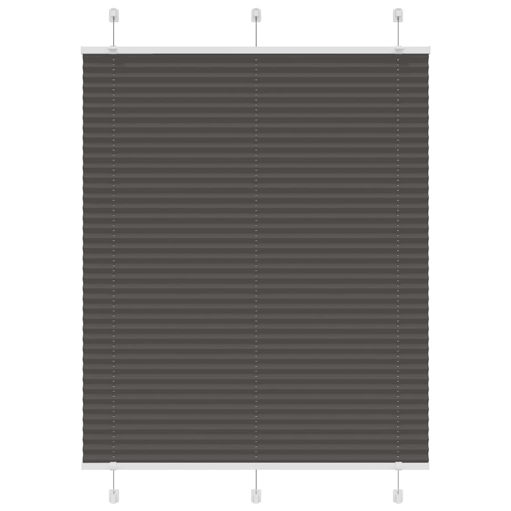 vidaXL Πλισέ περσίδα Μαύρο 105x150 cm Πλάτος υφάσματος 104,4 cm