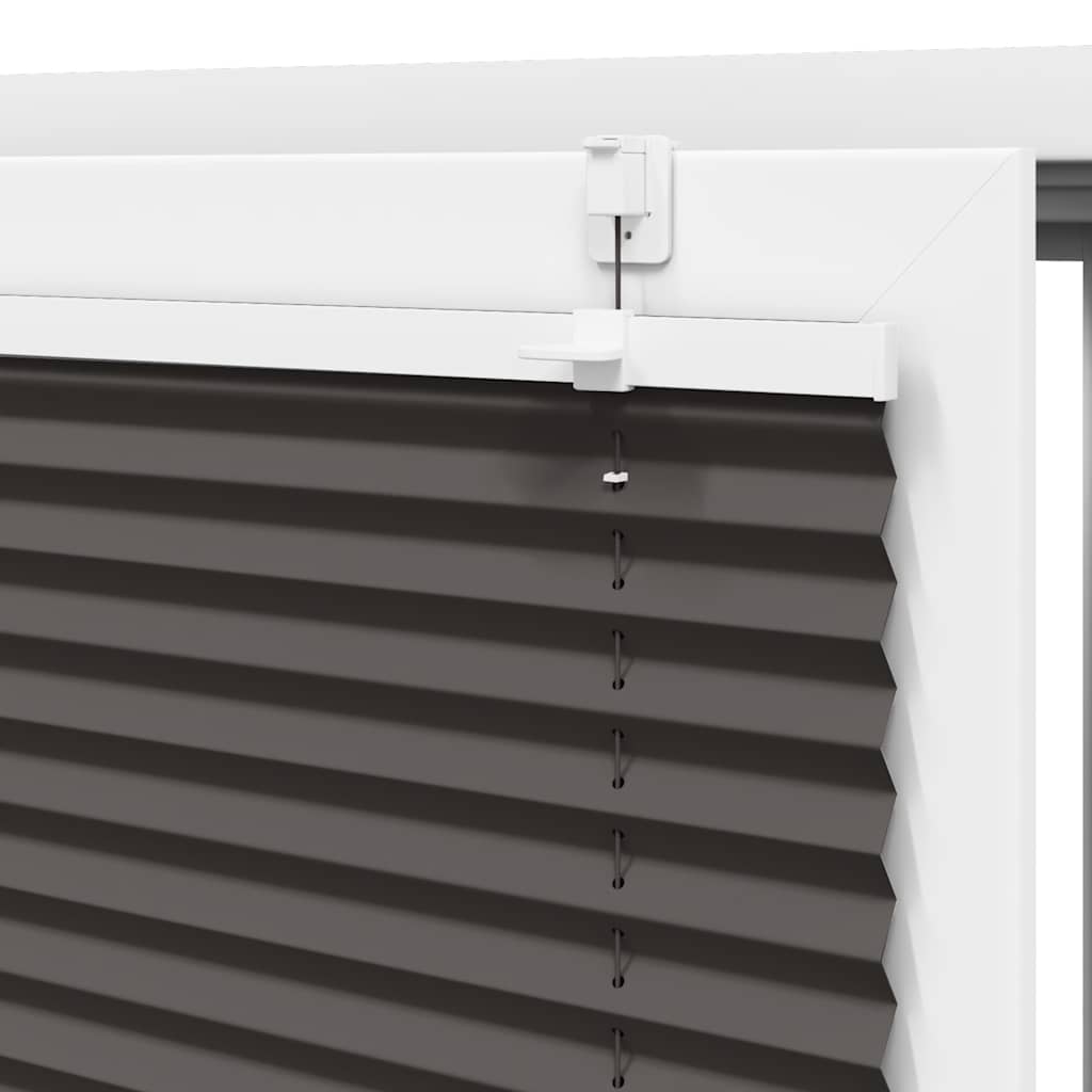vidaXL Πλισέ Στόρι Μαύρο 45x200 εκ. Πλάτος Υφάσματος 44,4 εκ. Πολυεστέρας