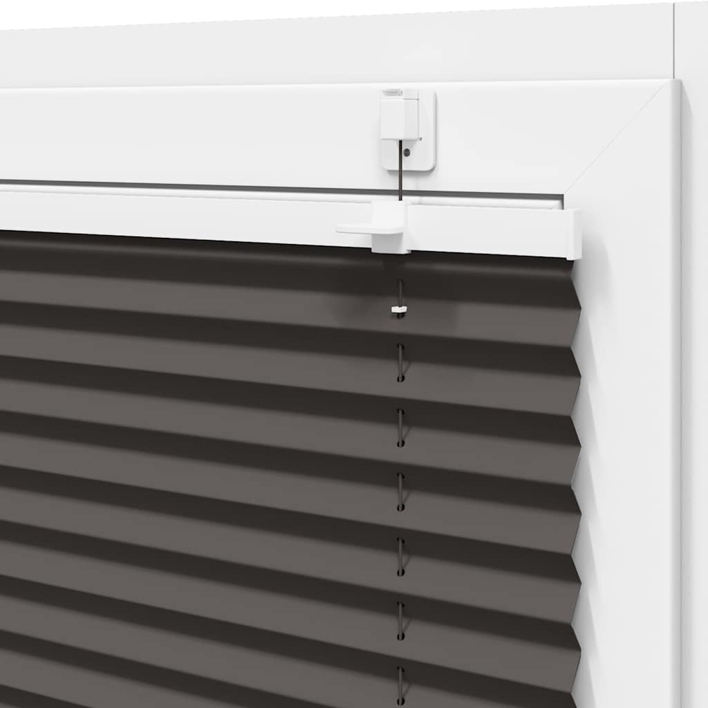 vidaXL Πλισέ Στόρι Μαύρο 45x200 εκ. Πλάτος Υφάσματος 44,4 εκ. Πολυεστέρας