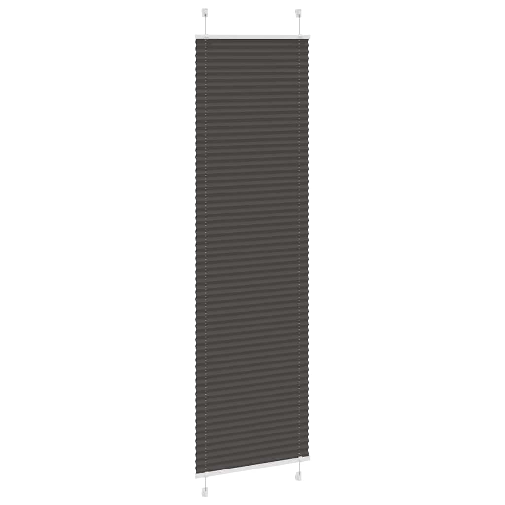 vidaXL Πλισέ Στόρι Μαύρο 65x200 εκ. Πλάτος Υφάσματος 64,4 εκ. Πολυεστέρας