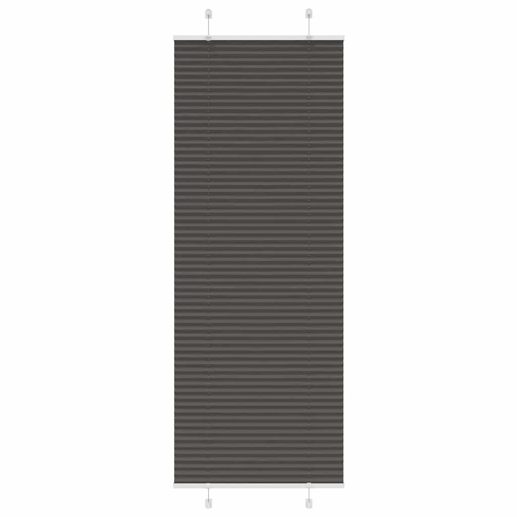 vidaXL Πλισέ Στόρι Μαύρο 75x200 εκ. Πλάτος Υφάσματος 74,4 εκ. Πολυεστέρας