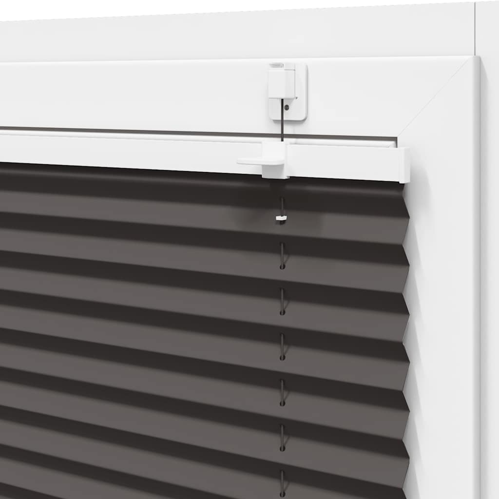 vidaXL Πλισέ περσίδα Μαύρο 90x200 cm Πλάτος υφάσματος 89,4 cm