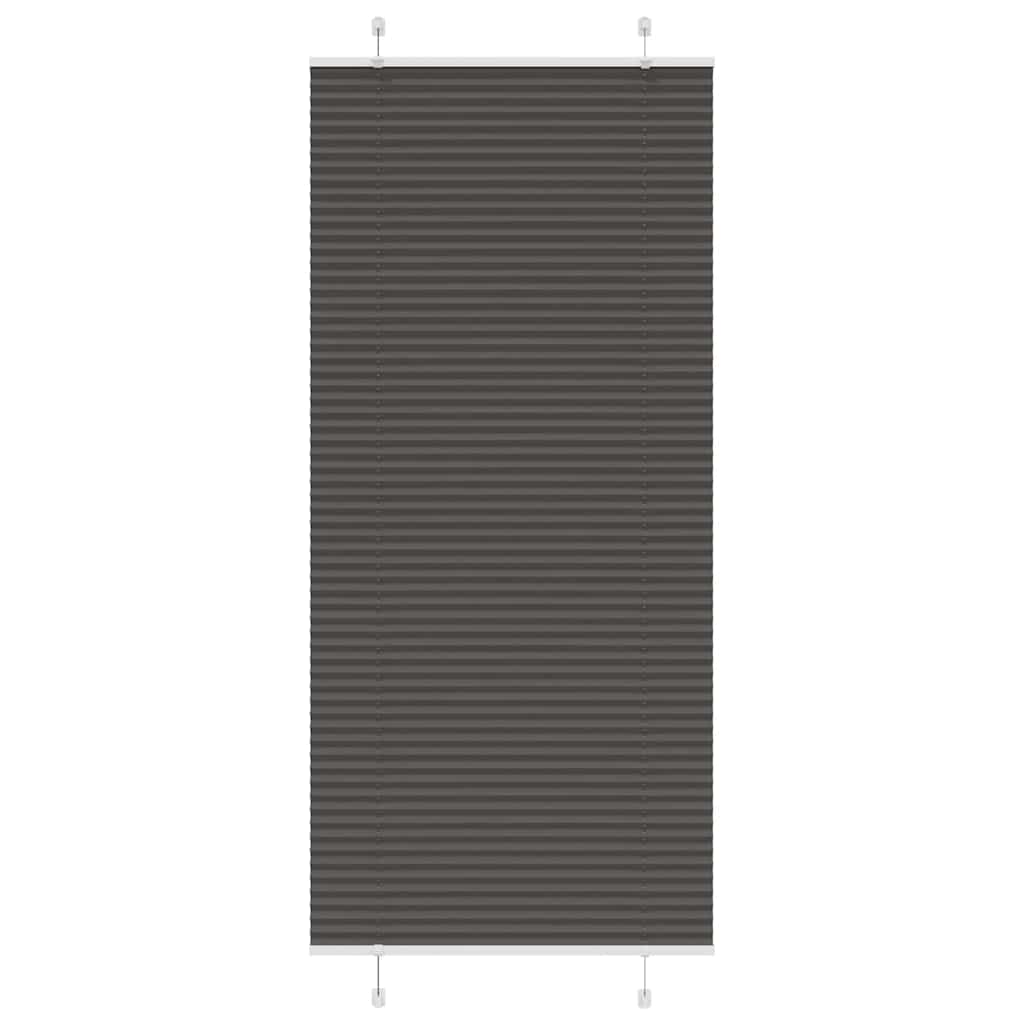 vidaXL Πλισέ περσίδα Μαύρο 95x200 cm Πλάτος υφάσματος 94,4 cm