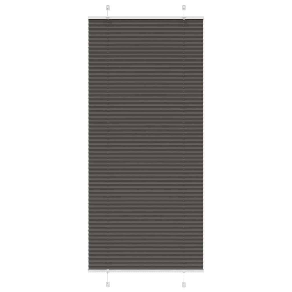 vidaXL Πλισέ περσίδα Μαύρο 100x200 cm Πλάτος υφάσματος 99,4 cm