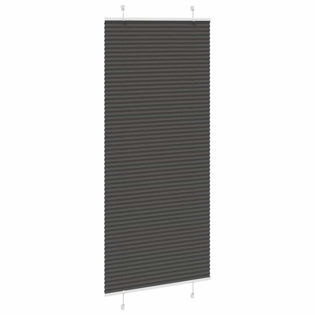 vidaXL Πλισέ περσίδα Μαύρο 100x200 cm Πλάτος υφάσματος 99,4 cm