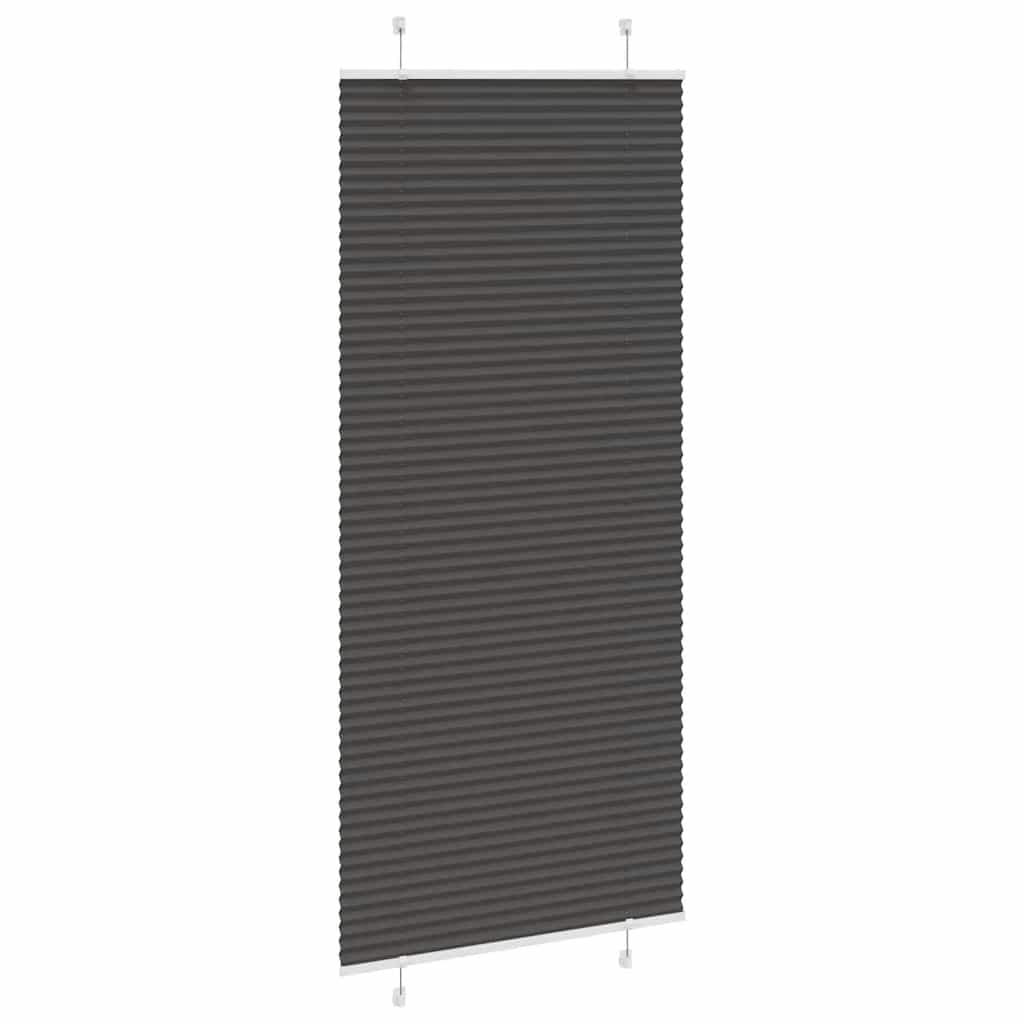 vidaXL Πλισέ περσίδα Μαύρο 100x200 cm Πλάτος υφάσματος 99,4 cm