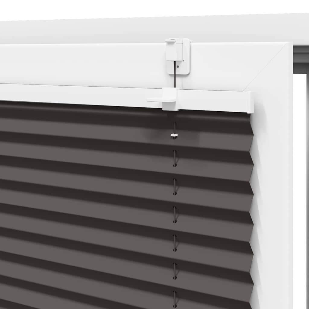 vidaXL Πλισέ περσίδα Μαύρο 110x200 cm Πλάτος υφάσματος 109,4 cm