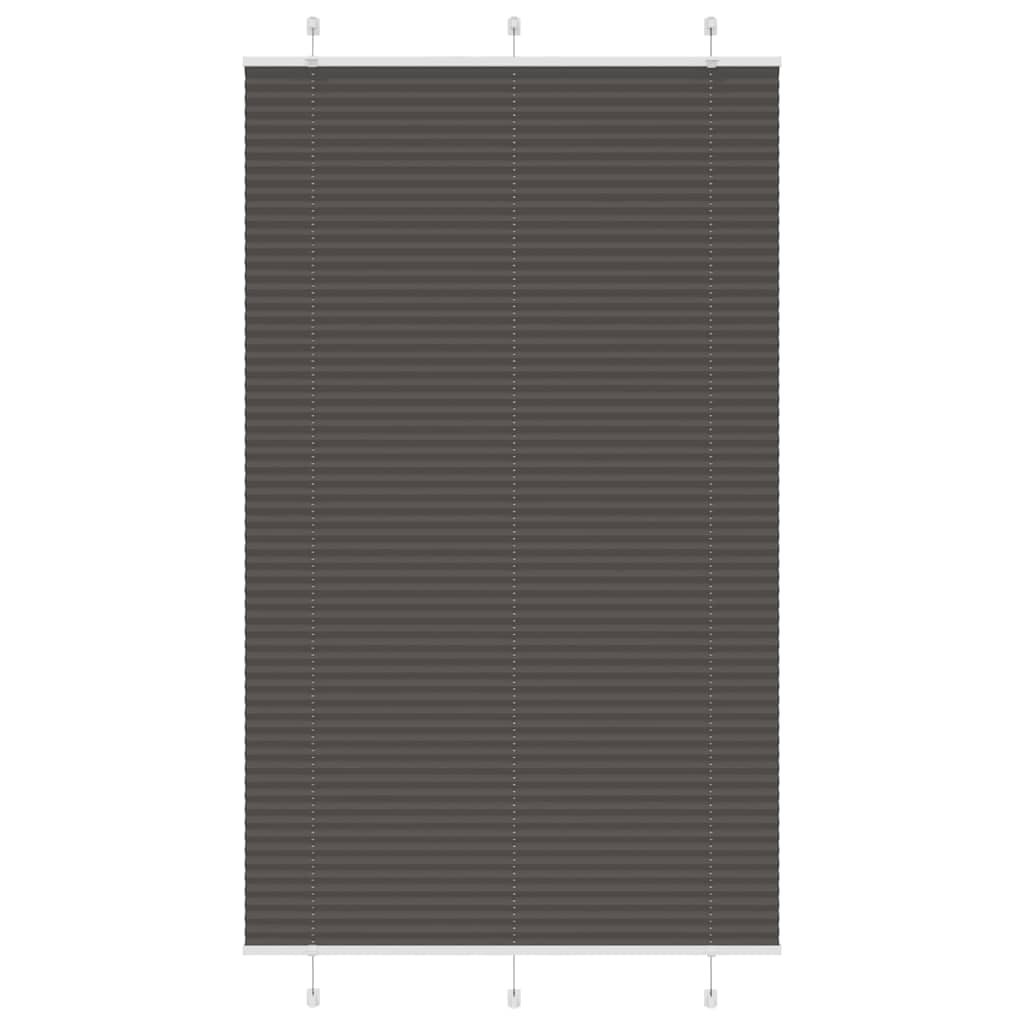 vidaXL Πλισέ περσίδα Μαύρο 115x200 cm Πλάτος υφάσματος 114,4 cm