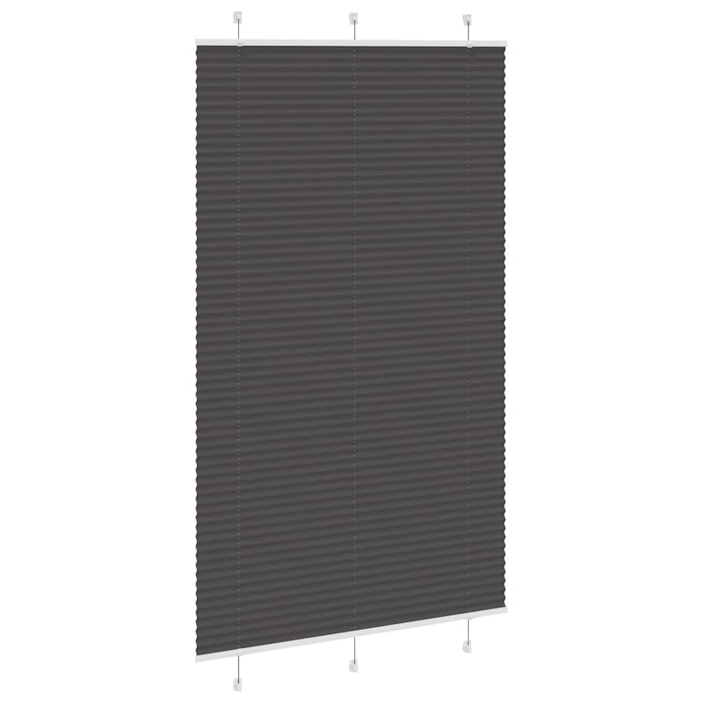 vidaXL Πλισέ περσίδα Μαύρο 115x200 cm Πλάτος υφάσματος 114,4 cm