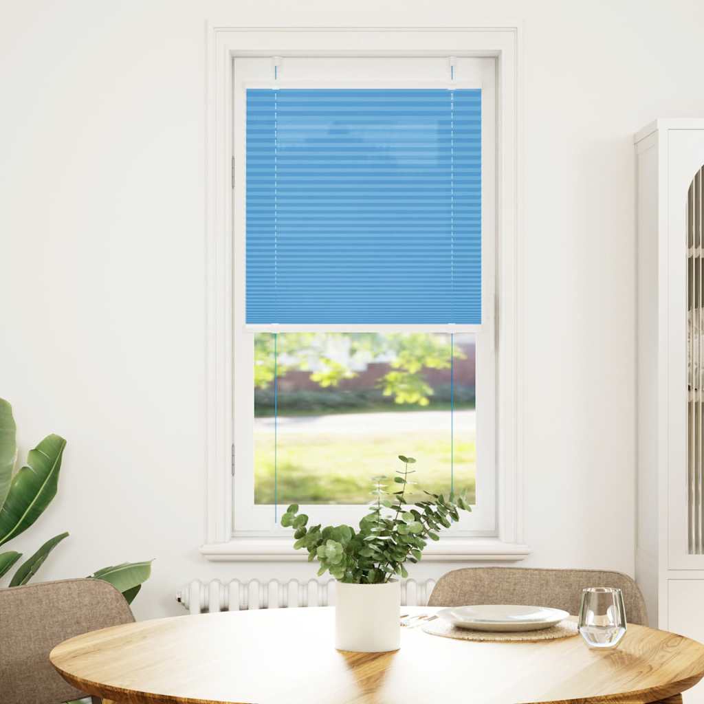 vidaXL Πλισέ Στόρι Μπλε 65x100 εκ. Πλάτος Υφάσματος 64,4 εκ. Πολυεστέρας
