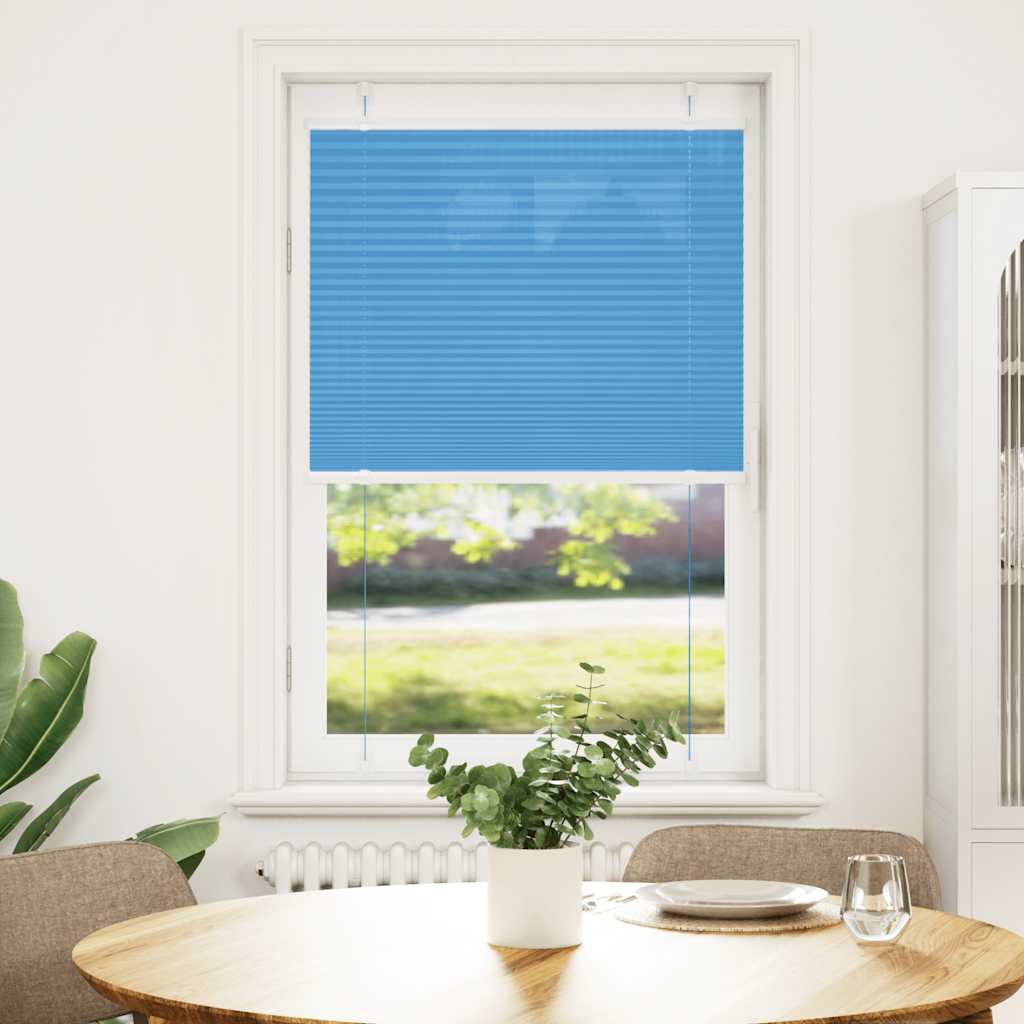 vidaXL Πλισέ Στόρι Μπλε 75x100 εκ. Πλάτος Υφάσματος 74,4 εκ. Πολυεστέρας