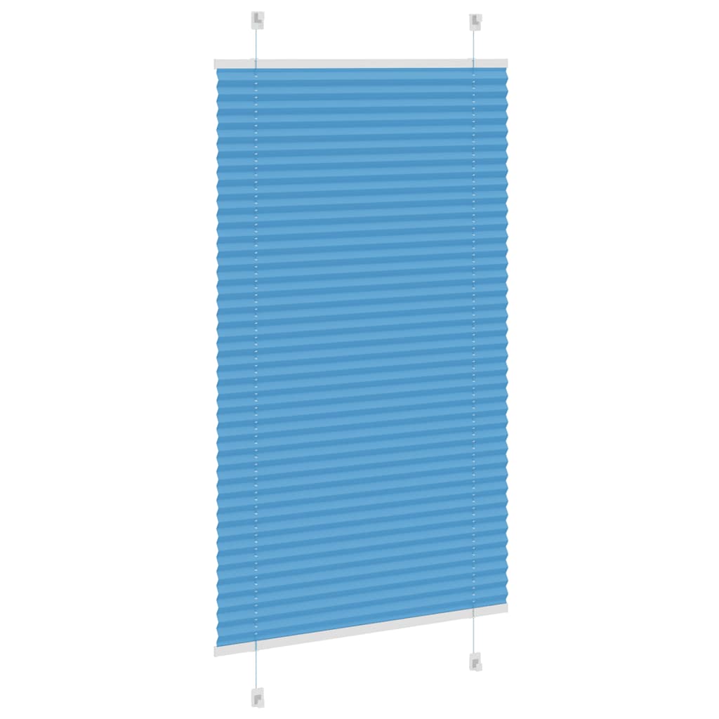 vidaXL Πλισέ Στόρι Μπλε 75x100 εκ. Πλάτος Υφάσματος 74,4 εκ. Πολυεστέρας