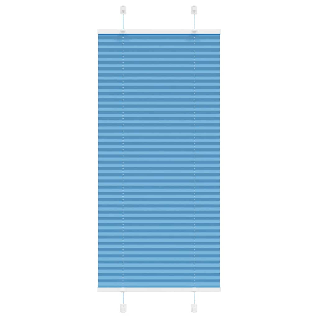 vidaXL Πλισέ Στόρι Μπλε 55x150 εκ. Πλάτος Υφάσματος 54,4 εκ. Πολυεστέρας