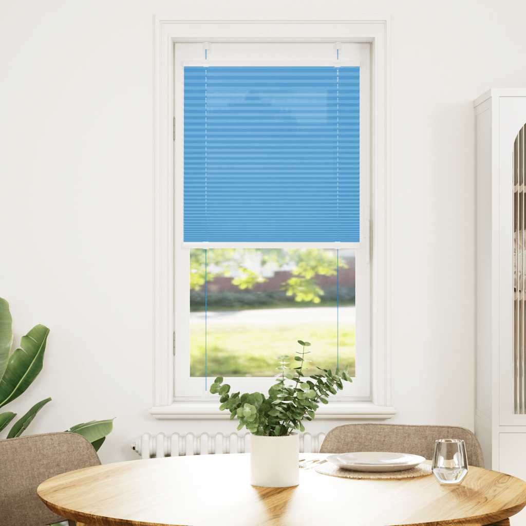 vidaXL Πλισέ Στόρι Μπλε 65x150 εκ. Πλάτος Υφάσματος 64,4 εκ. Πολυεστέρας
