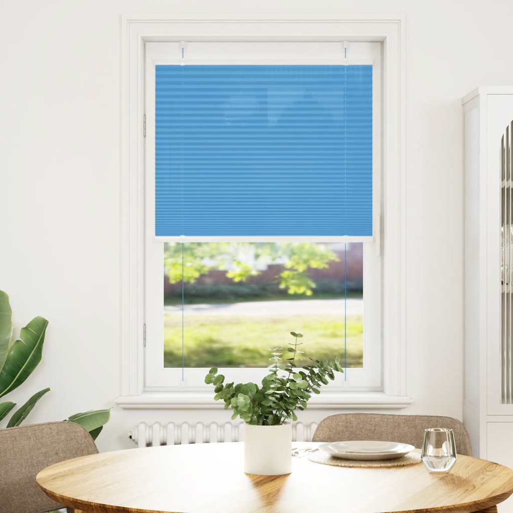 vidaXL Πλισέ Στόρι Μπλε 75x150 εκ. Πλάτος Υφάσματος 74,4 εκ. Πολυεστέρας