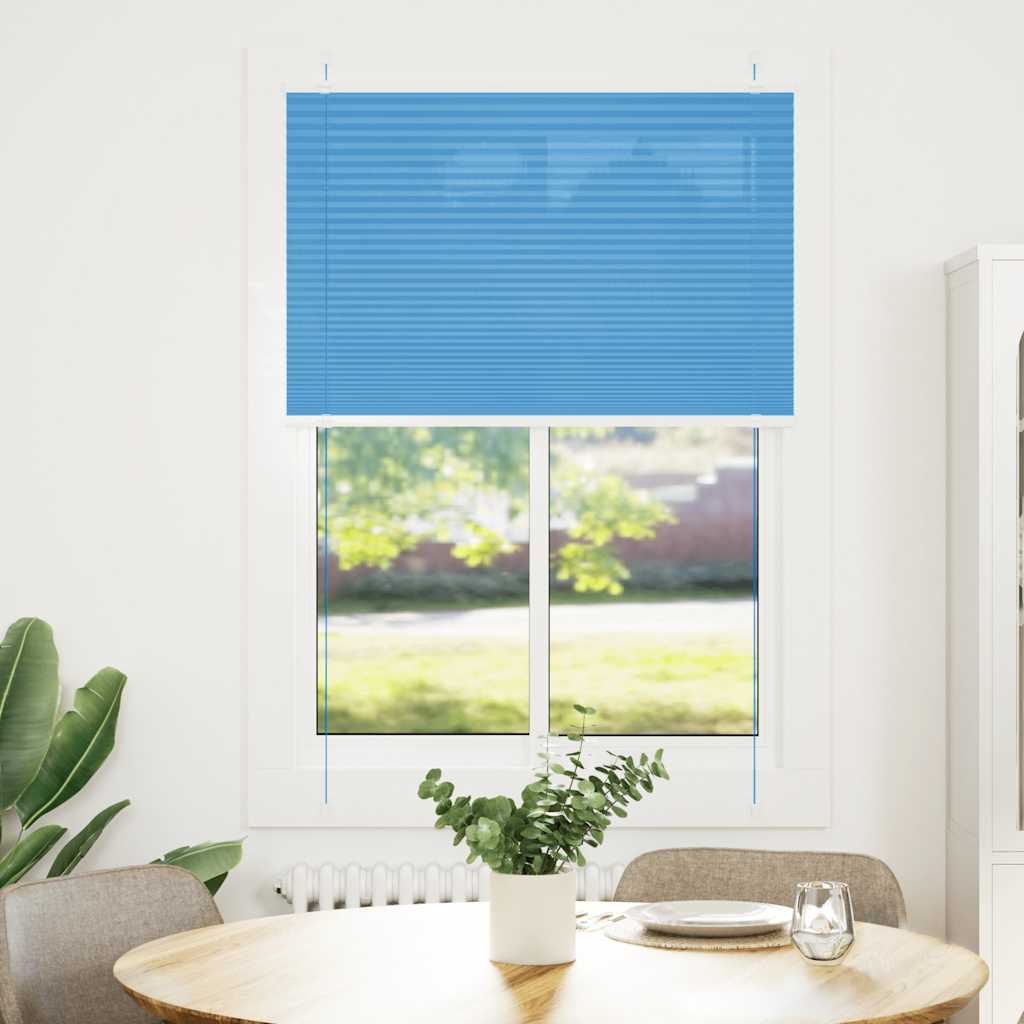 vidaXL Πλισέ περσίδα Μπλε 95x150 cm Πλάτος υφάσματος 94,4 cm
