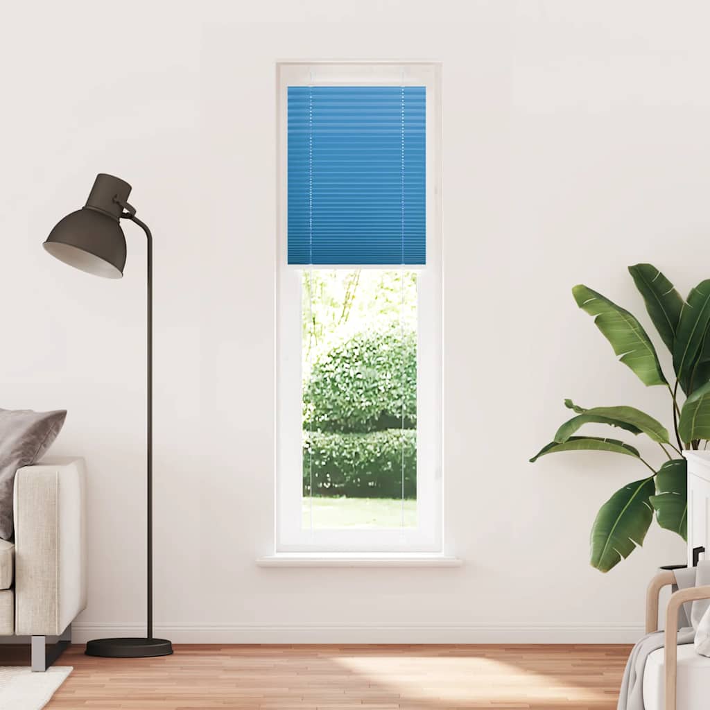 vidaXL Πλισέ Στόρι Μπλε 55x200 εκ. Πλάτος Υφάσματος 54,4 εκ. Πολυεστέρας