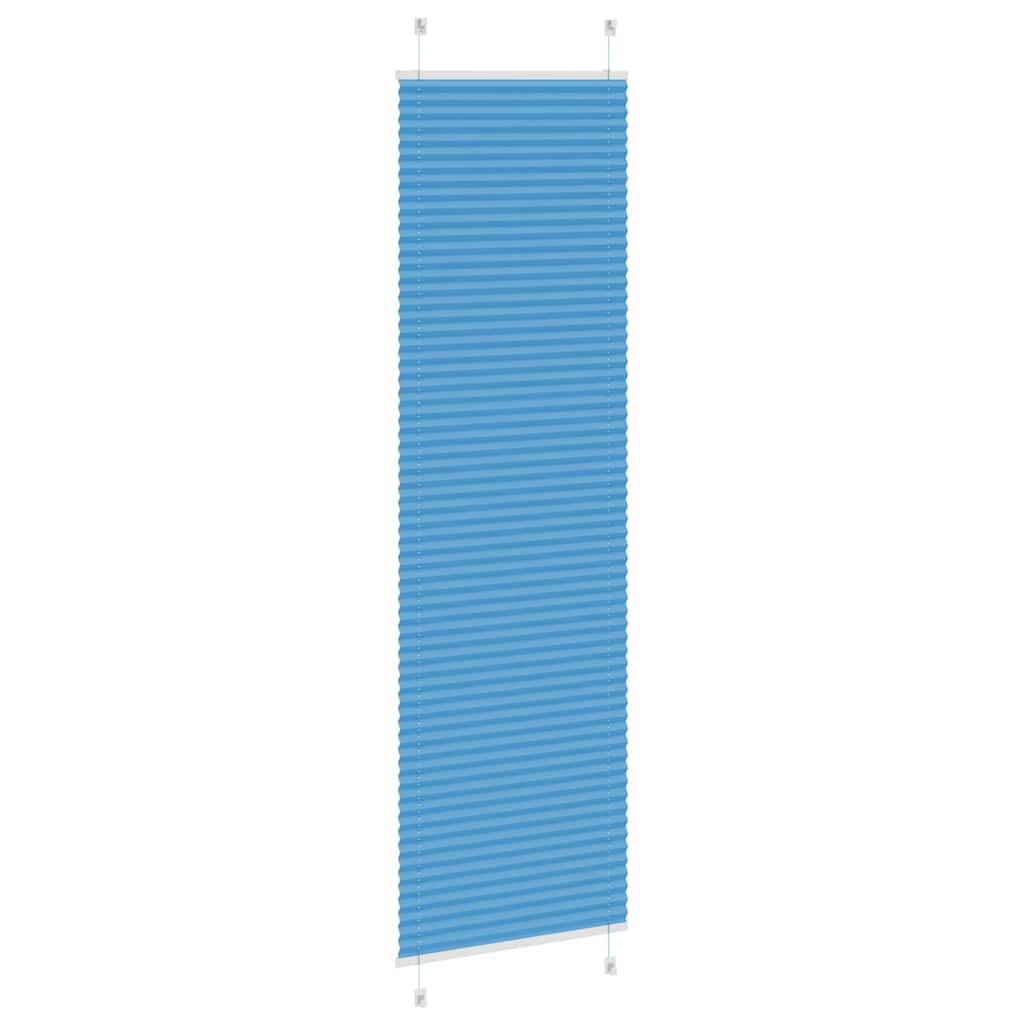 vidaXL Πλισέ Στόρι Μπλε 55x200 εκ. Πλάτος Υφάσματος 54,4 εκ. Πολυεστέρας
