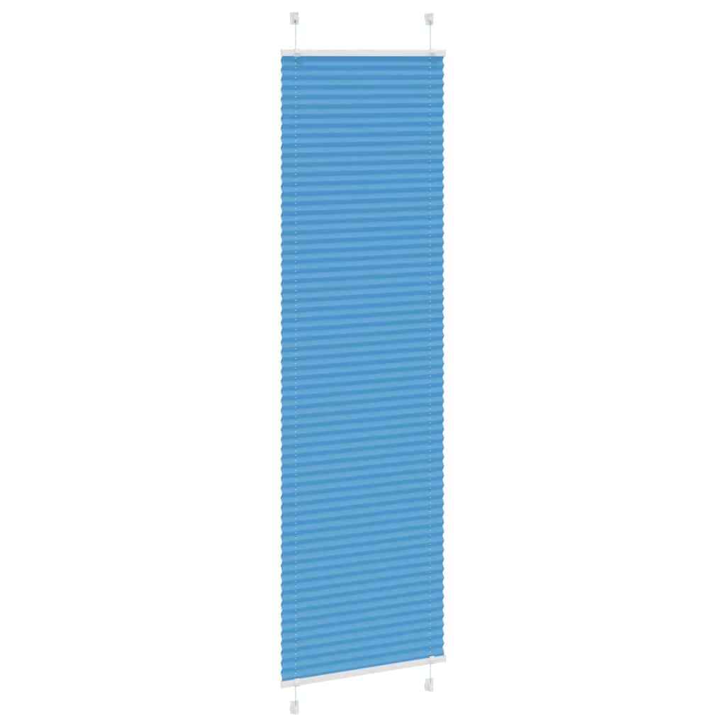 vidaXL Πλισέ Στόρι Μπλε 65x200 εκ. Πλάτος Υφάσματος 64,4 εκ. Πολυεστέρας