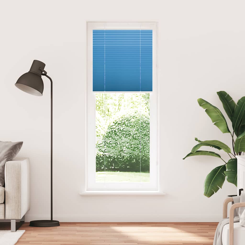 vidaXL Πλισέ Στόρι Μπλε 75x200 εκ. Πλάτος Υφάσματος 74,4 εκ. Πολυεστέρας