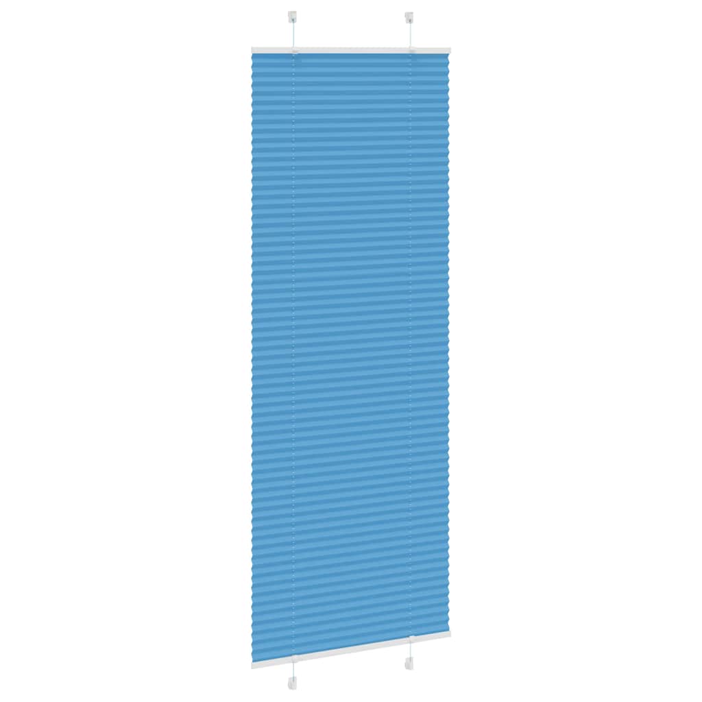vidaXL Πλισέ Στόρι Μπλε 75x200 εκ. Πλάτος Υφάσματος 74,4 εκ. Πολυεστέρας