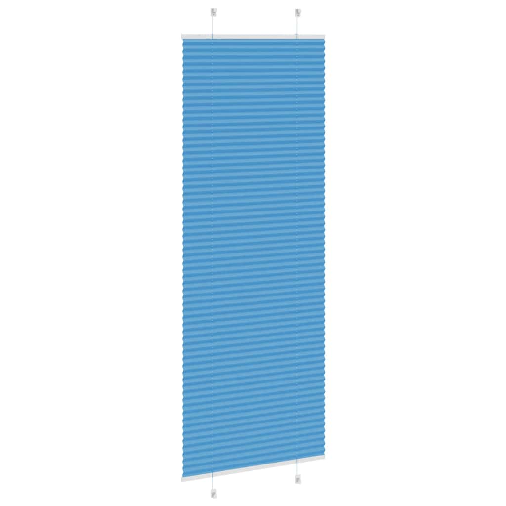 vidaXL Πλισέ Στόρι Μπλε 75x200 εκ. Πλάτος Υφάσματος 74,4 εκ. Πολυεστέρας