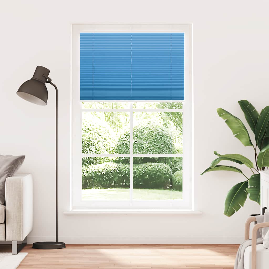 vidaXL Πλισέ Στόρι Μπλε 115x200 εκ. Πλάτος Υφάσματος 114,4 εκ. Πολυεστέρας