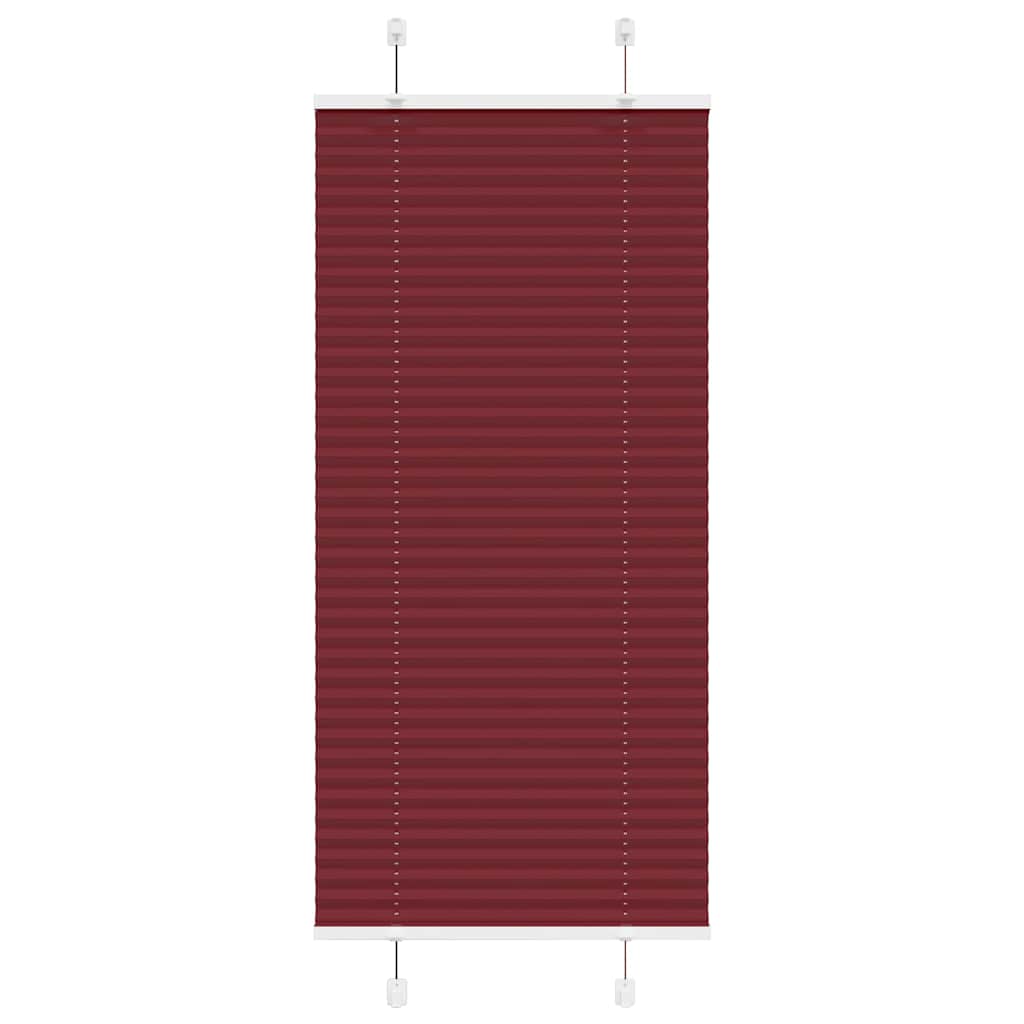 vidaXL Πλισέ Στόρι Μπορντό Κόκκινο 55x100 εκ. Πλάτος Υφάσματος 54,4 εκ. Πολυεστέρας