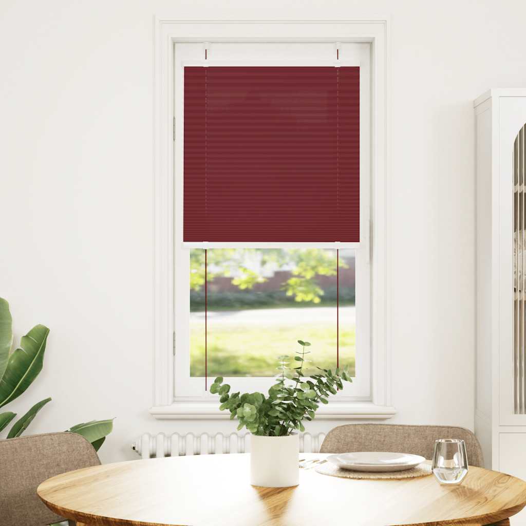 vidaXL Πλισέ Στόρι Μπορντό Κόκκινο 55x150 εκ. Πλάτος Υφάσματος 54,4 εκ. Πολυεστέρας