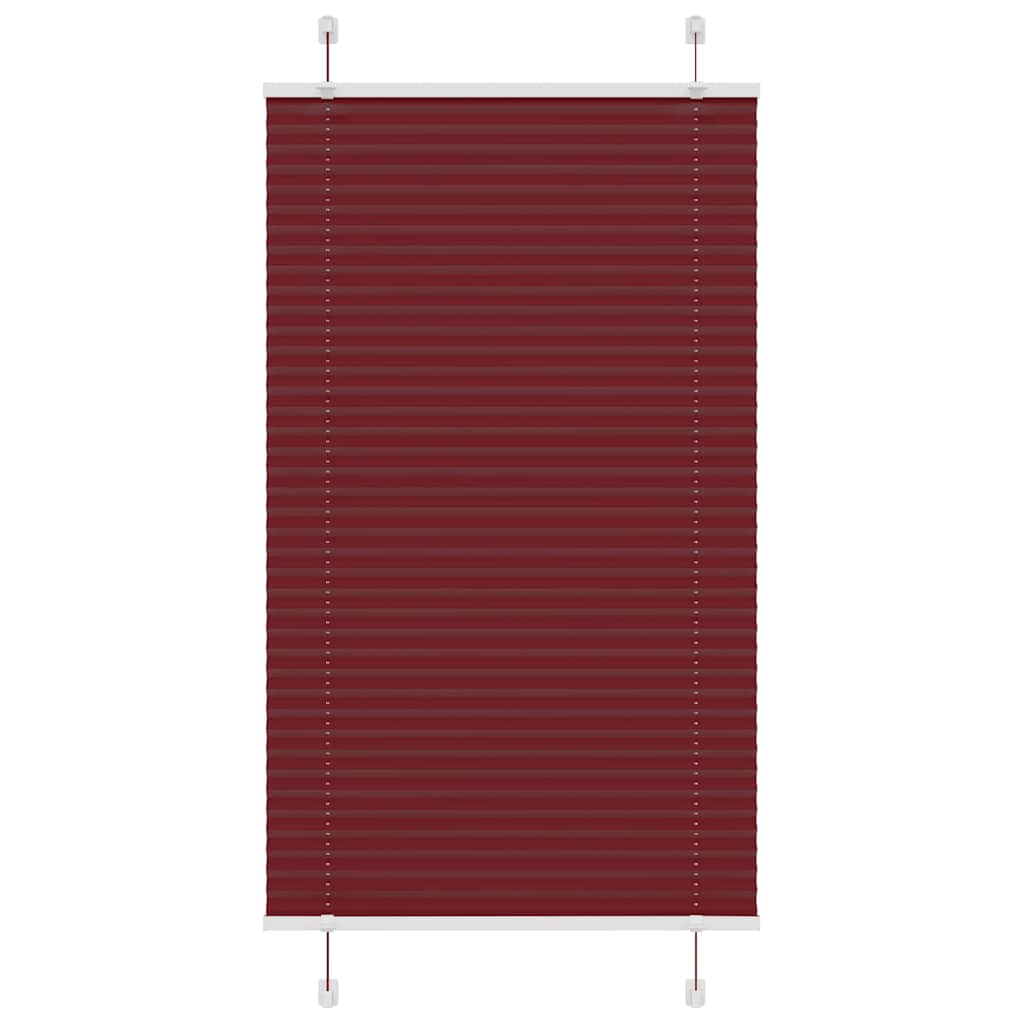 vidaXL Πλισέ περσίδα Μπορντό κόκκινο 75x150 cm Πλάτος υφάσματος