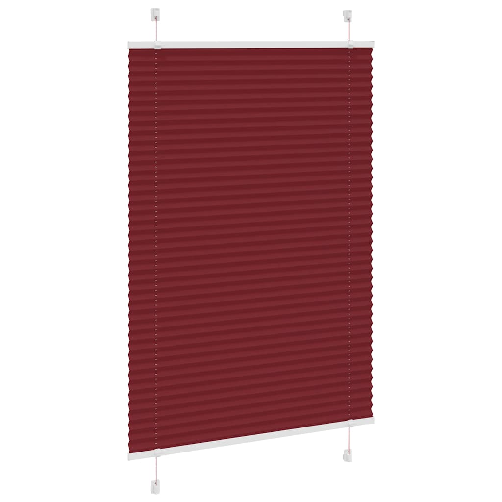 vidaXL Πλισέ περσίδα Μπορντό κόκκινο 85x150 cm Πλάτος υφάσματος